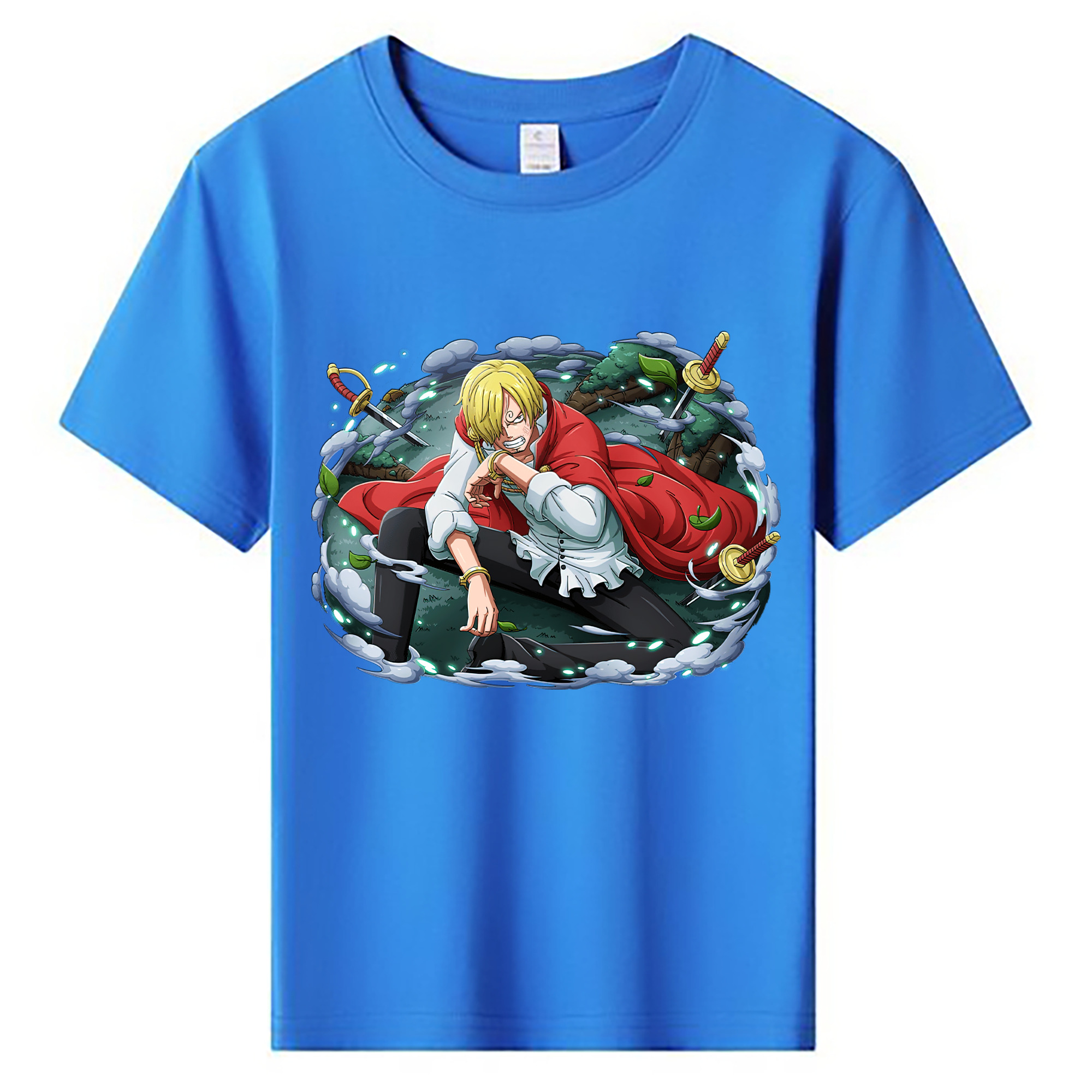 （画像用） ワンピース サンジ ONE PIECE Sanji 綿100％キッズTシャツ（フロントプリント）